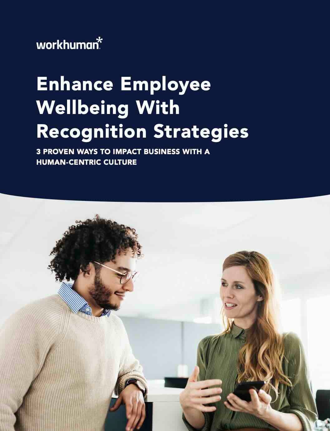 cover image for, "Enhance Employee Wellbeing with Recognition Strategies" report