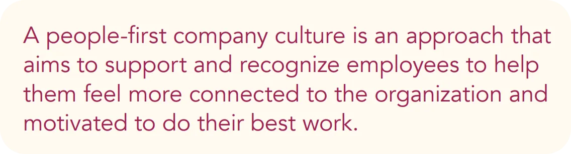definition of a people-first culture