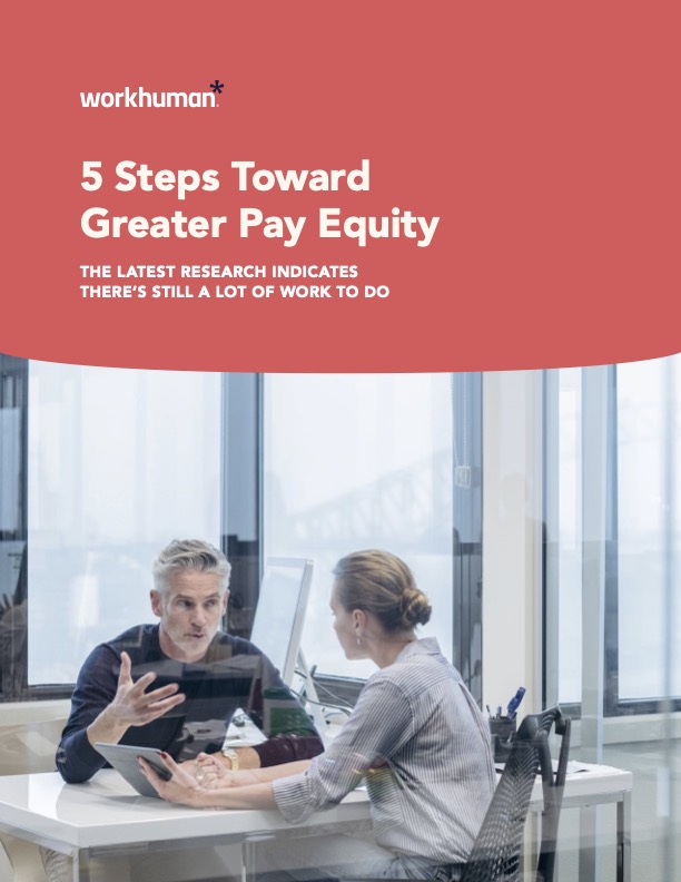 cover image for the report, "5 Steps Toward Greater Pay Equity"