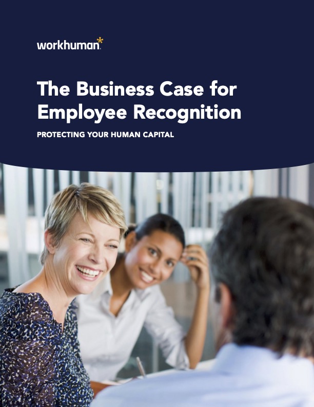 cover image for the "The Business Case for Employee Recognition" report