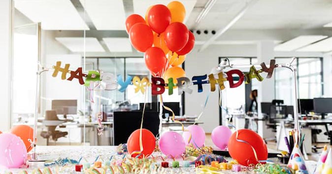 Balloons with Birthday wishes