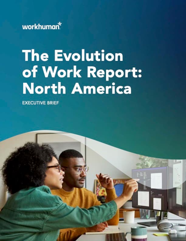 Cover image for the report, "Executive Brief: The Evolution of Work Report North America"