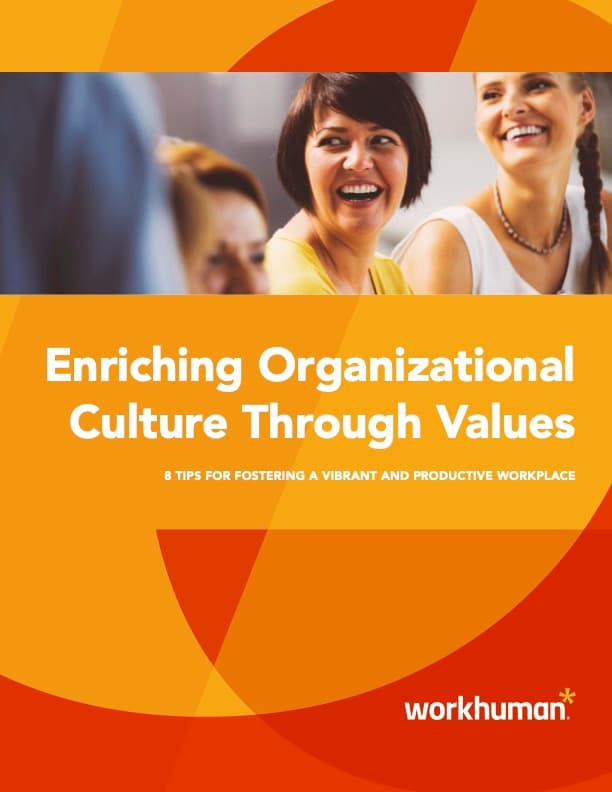 Cover image for the report, "Enriching Organizational Culture Through Values"