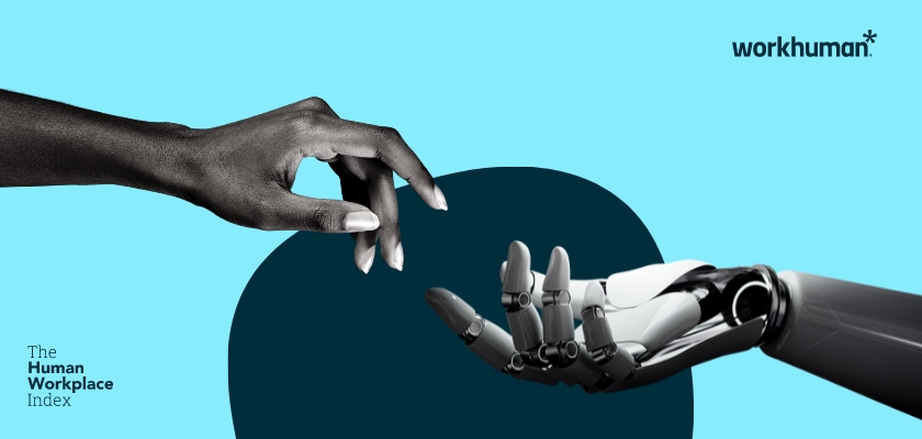 human hand and robot hands just about to touch