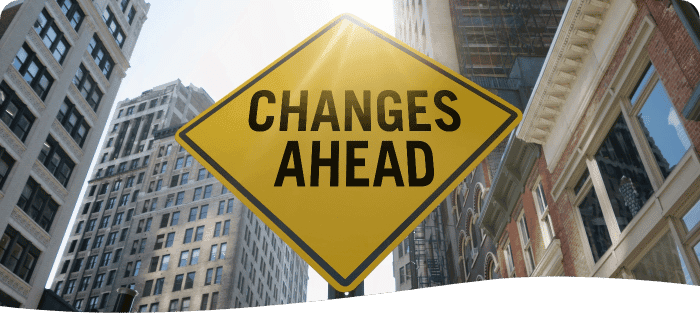 sign reading "changes ahead"