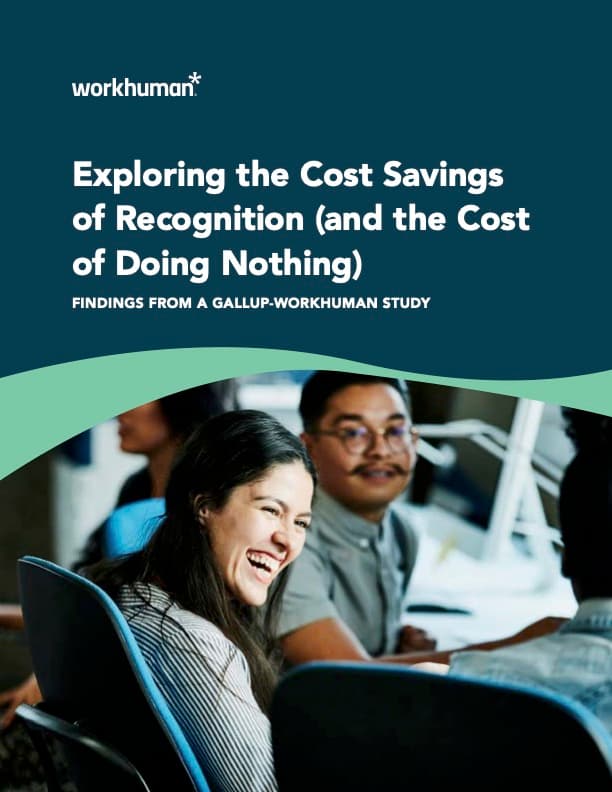 Cover image for the "Exploring the Cost Savings of Recognition" ebook
