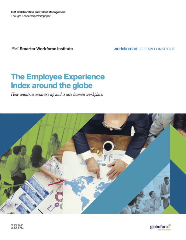 Cover image for the report, "Employee Experience Around the Globe"