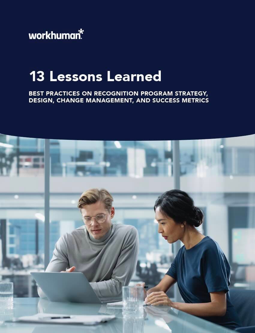 cover for the report, "13 Lessons Learned"