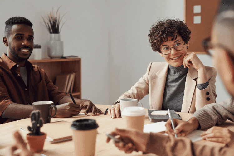 employees meeting at the office