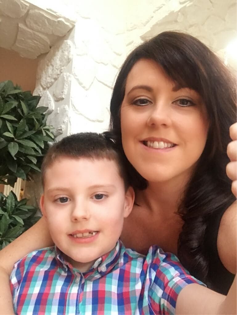 Sarah O'Neill and her son enjoying some quality family time