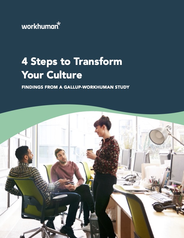 cover image for the report "4 Steps To Transform Your Culture"