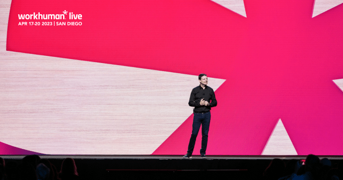 Eric Mosley on stage at Workhuman Live 2023