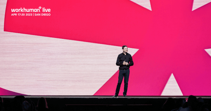 Eric Mosley on stage at Workhuman Live 2023