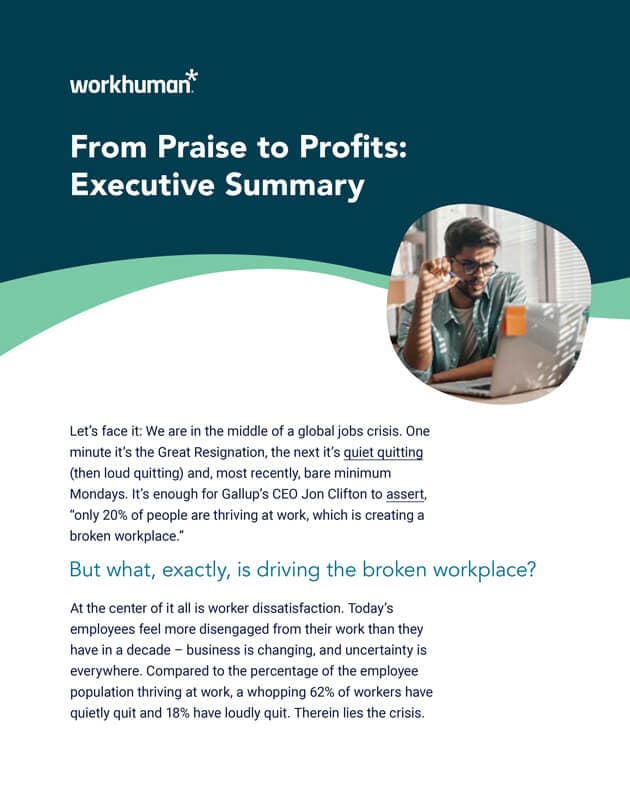 Cover of “From Praise to Profits- Executive Summary”