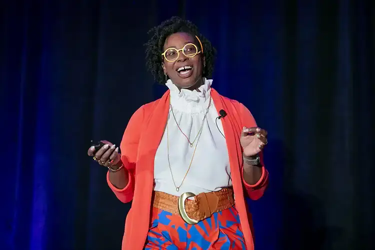 Dr. Meisha-Ann Martin at her session at Workhuman Live 2026