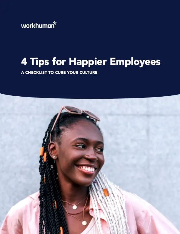 4 Tips for Happier Employees report cover image