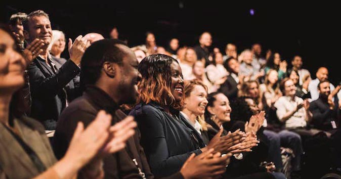 Audiences clapping
