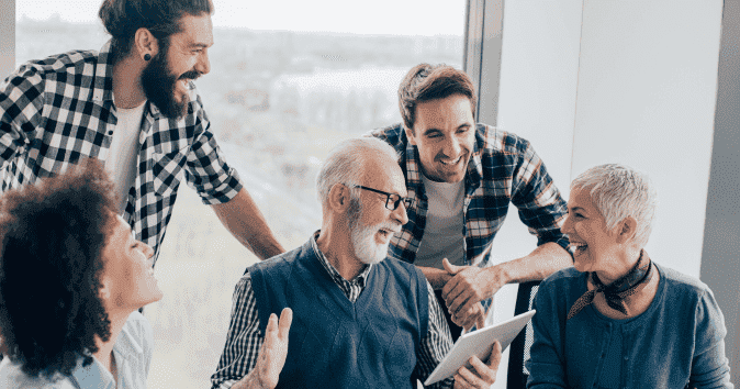 People from various backgrounds and physical characteristics sharing their points of view