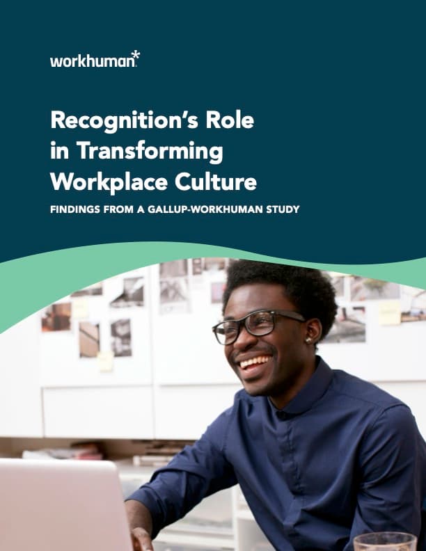 cover image for the report "Recognitions Role In Transforming Workplace Culture"