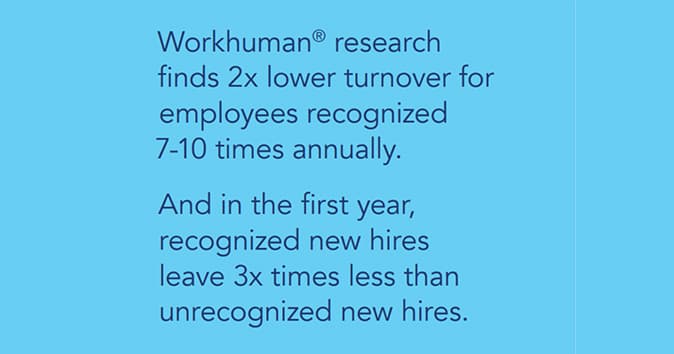 employee recognition is a good way to reduce turnover and improve employee retention.