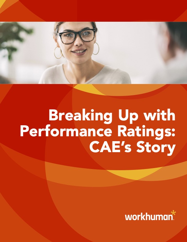 Cover image for the report, "Getting Rid of Performance Ratings: CAE's Story"