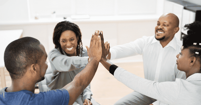 Motivational business meeting