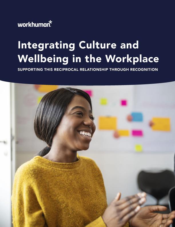 Cover image for report, "Integrating Culture and Wellbeing in the Workplace"
