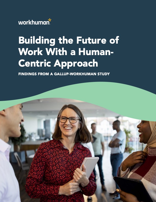 cover image for the report, "Building the Future of Work With a Human-Centric Approach"