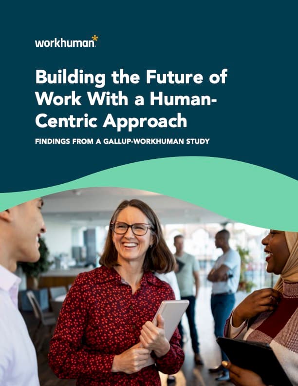 cover image for the report, "Building the Future of Work With a Human-Centric Approach"