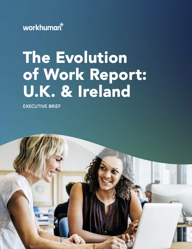 Cover image for the report, "Executive Brief: The Evolution of Work UK & Ireland"