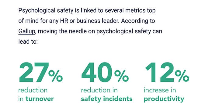 employees’ psychological safety statistics