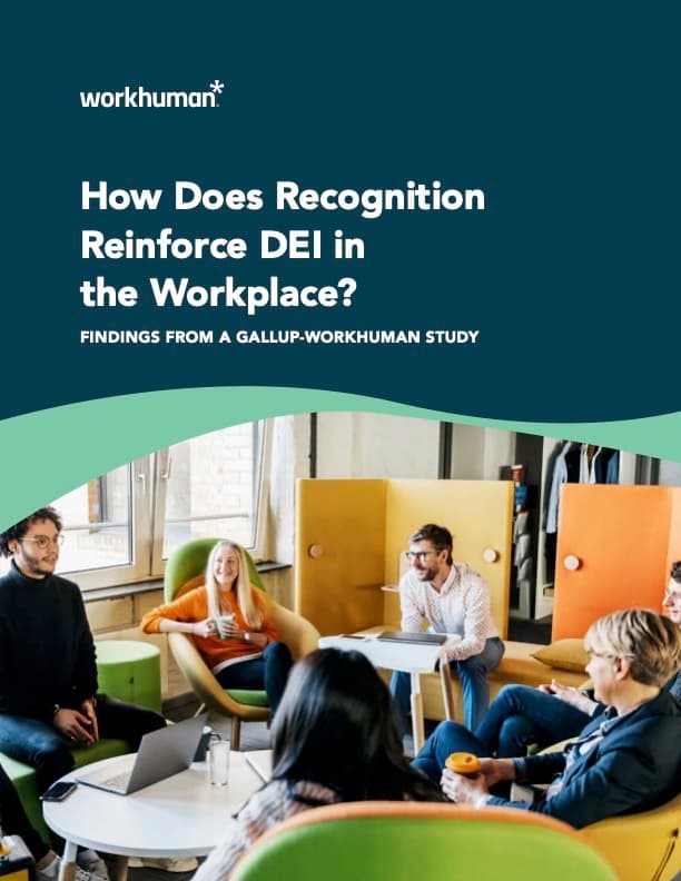 cover for the report "How Does Recognition Reinforce DEI in the Workplace?"