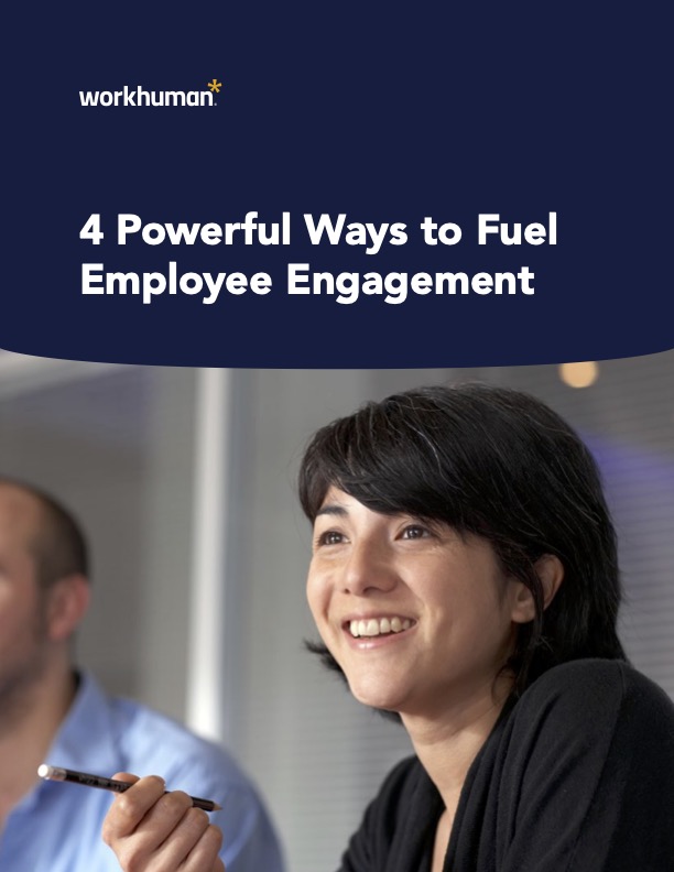 Cover image for the report, "4 Powerful Ways To Fuel Employee Engagement"