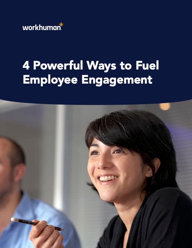 Cover image for the report, "4 Powerful Ways To Fuel Employee Engagement"
