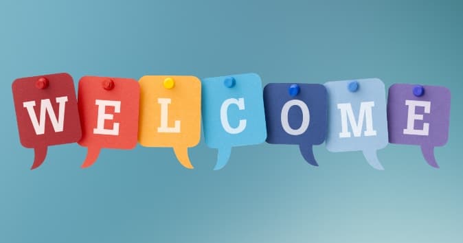 welcome message to new employees sign