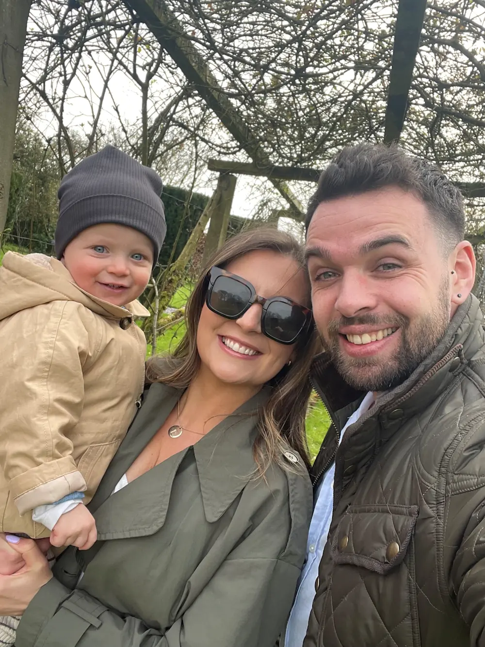 Emma and family outside