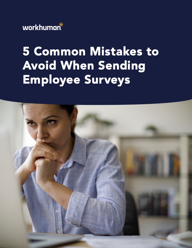 Cover image for the report, "5 Common Mistakes to Avoid When Sending Employee Surveys"
