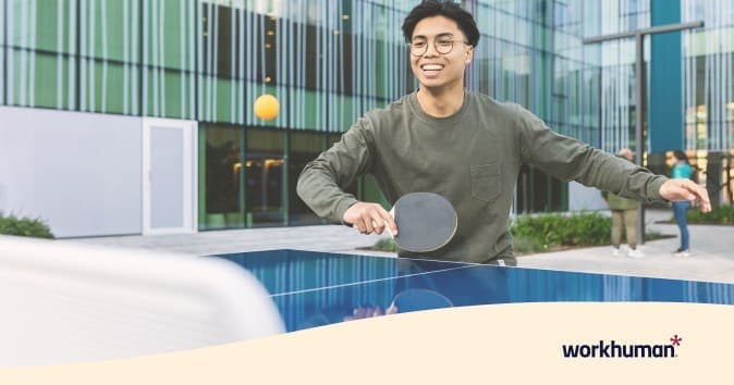 employees enjoying outdoor team building activities