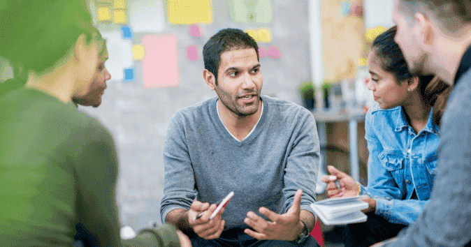 a team leader boosts employee