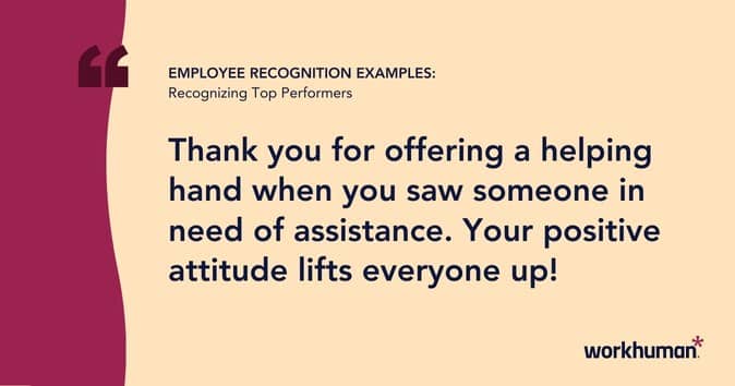 Recognizing Top Performers