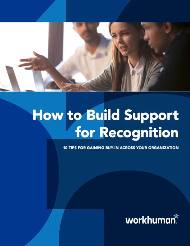 cover iamge for the report, "How to Build Support for Recognition"