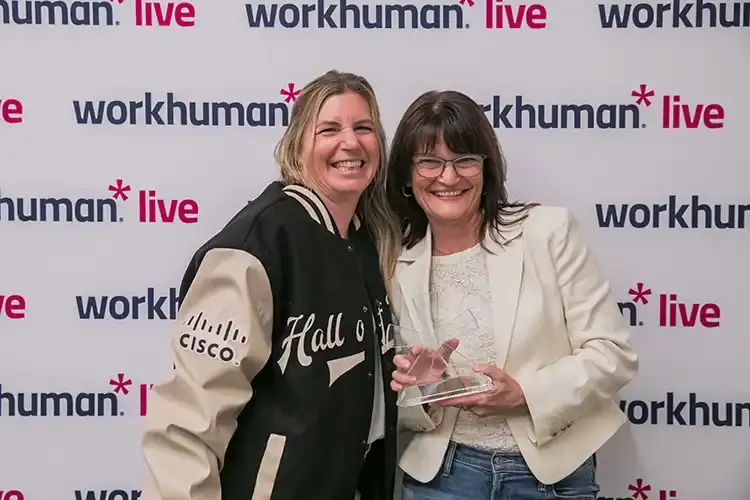 Workhuman customer Cisco celebrates their customer award.