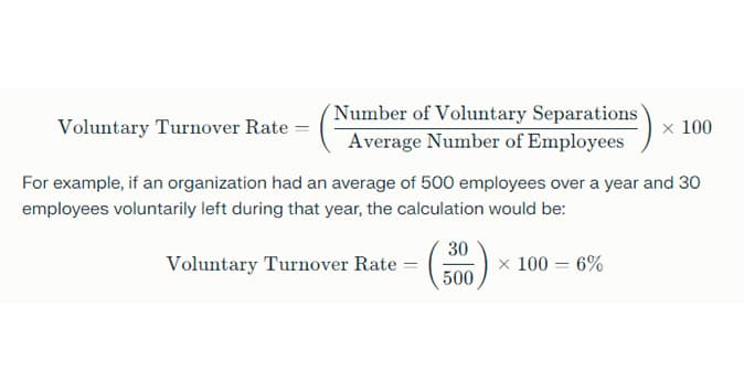 voluntary turnover rate formula