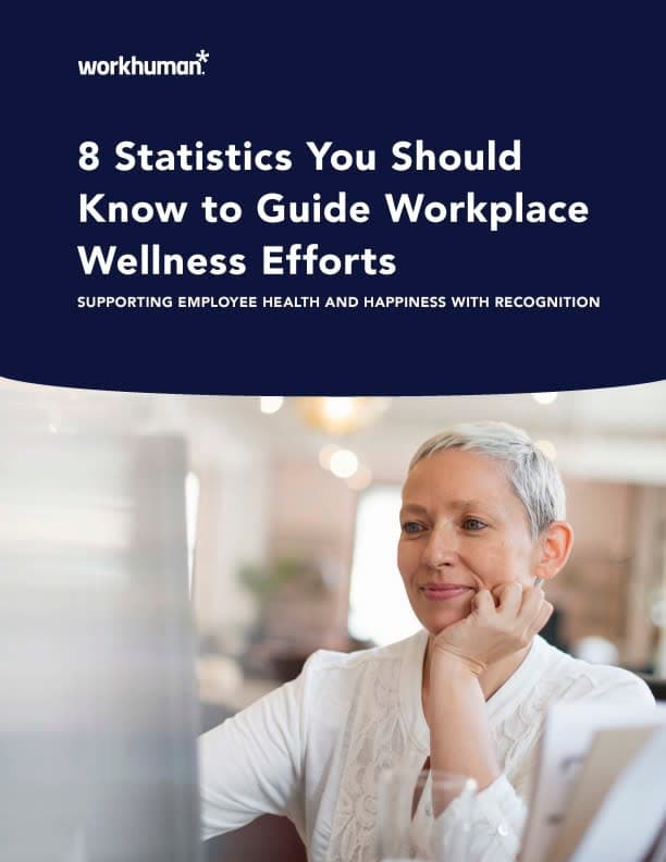 cover image for the "8 Statistics You Should Know to Guide Workplace Wellness Efforts" report