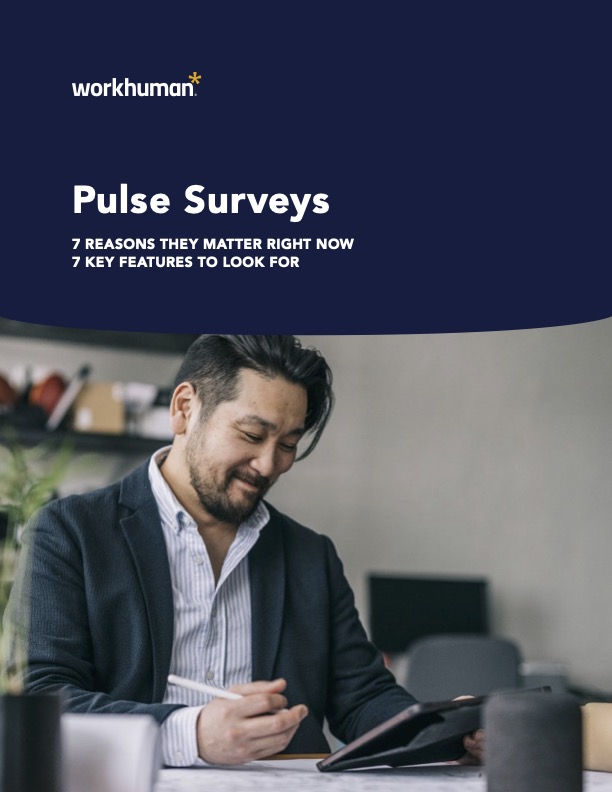 Cover image for the report, "7 Reasons Pulse Surveys Matter Right Now"